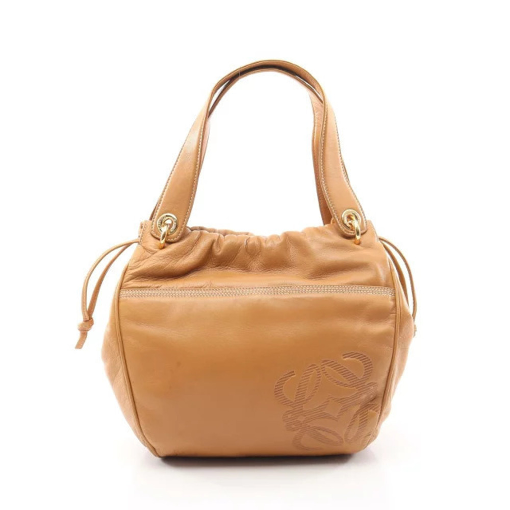 Loewe Anagram Handbag Leather Beige Cream